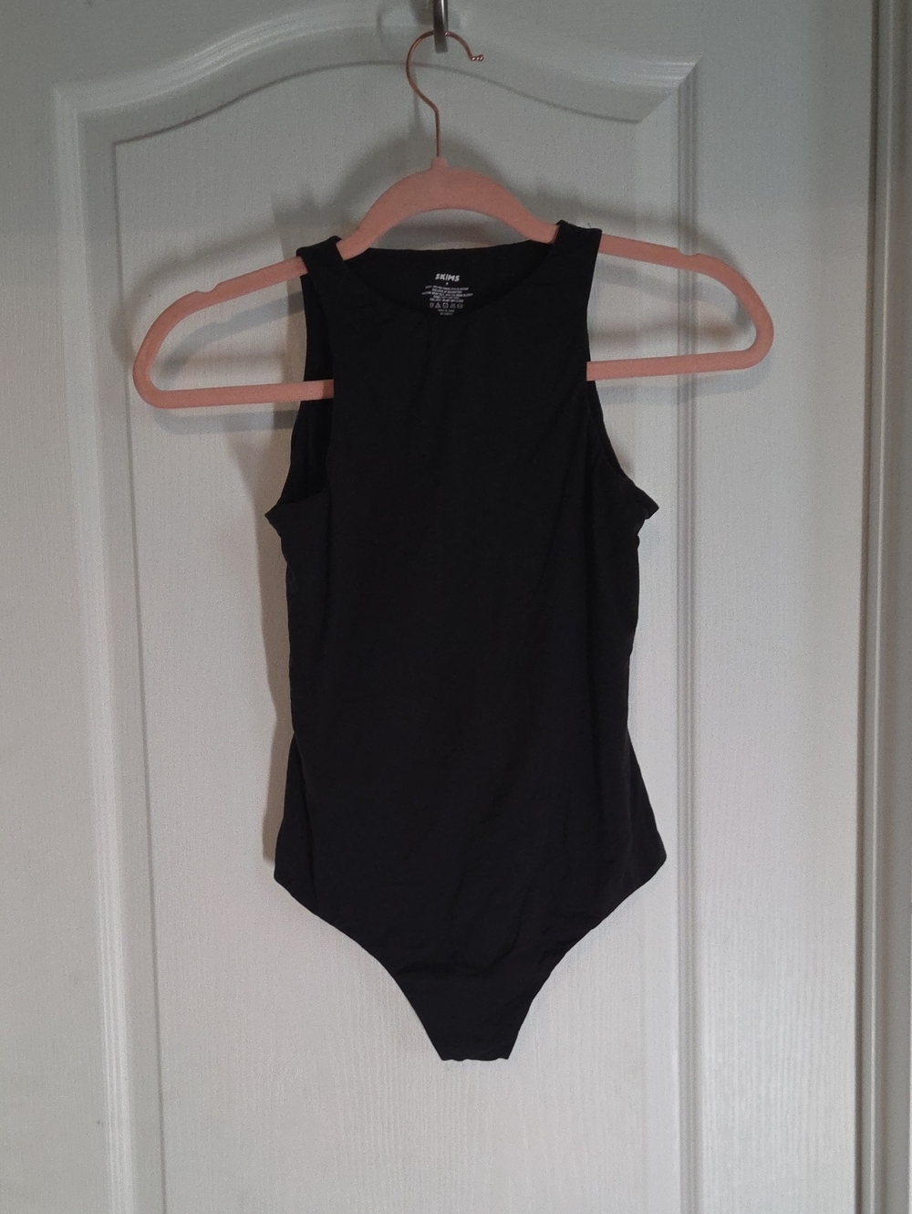 SKIMS Black Sleeveless One-Piece Bodysuit